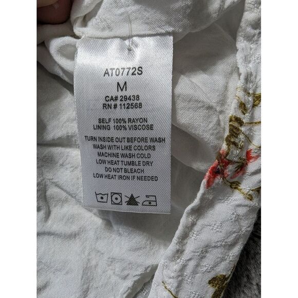 Miss Me Crop Blouse Women's Size Medium White - Picture 3 of 9